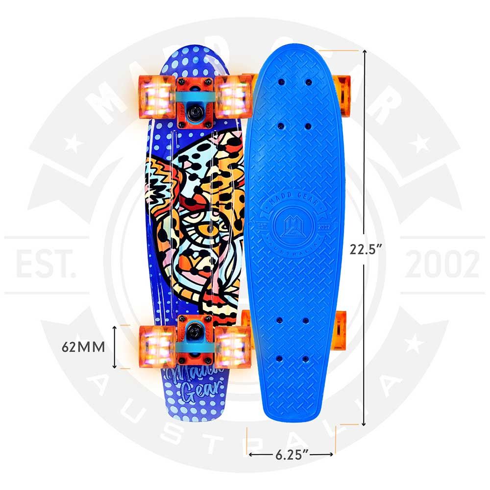 Madd Gear - Sahara Retro Skateboard 22-inch W/Led Wheels