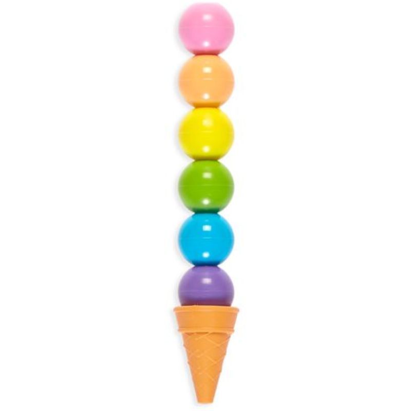 Ooly - Rainbow Scoops Crayons 6pcs with Scented Eraser