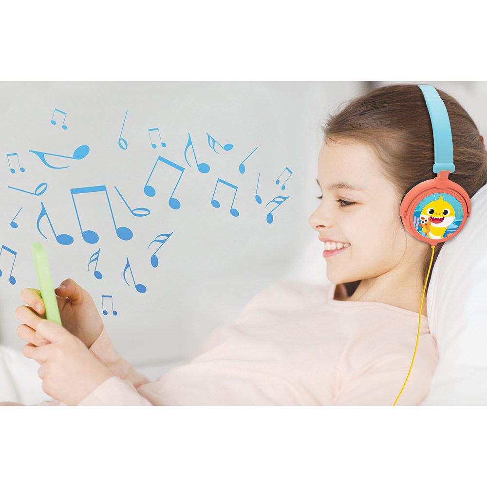 Lexibook - Baby Shark Stereo Wired Foldable Headphone