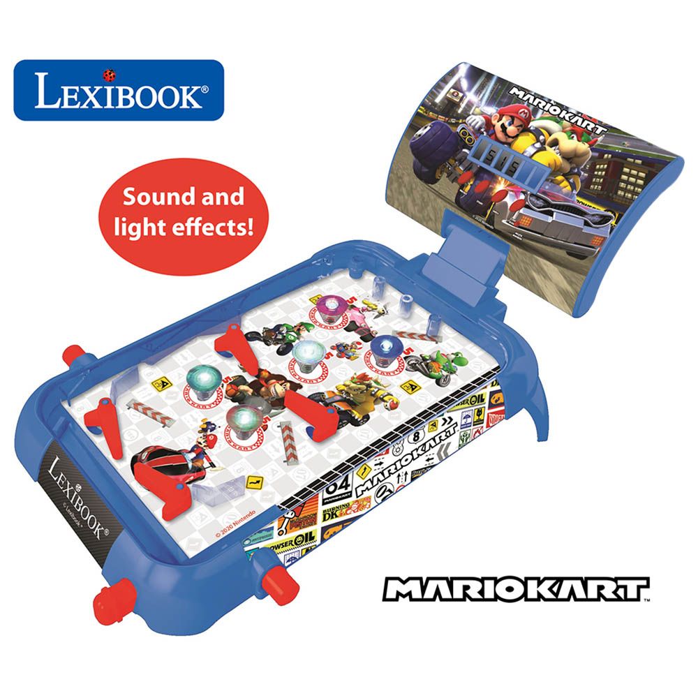 Lexibook - Mario Kart Electronic Pinball w/ Lights & Sounds