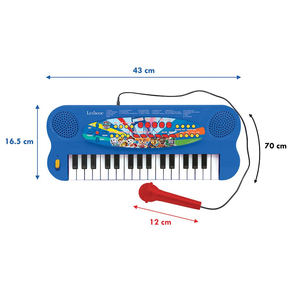 Lexibook - Paw Patrol Electronic Keyboard w/ Mic - 32 Keys