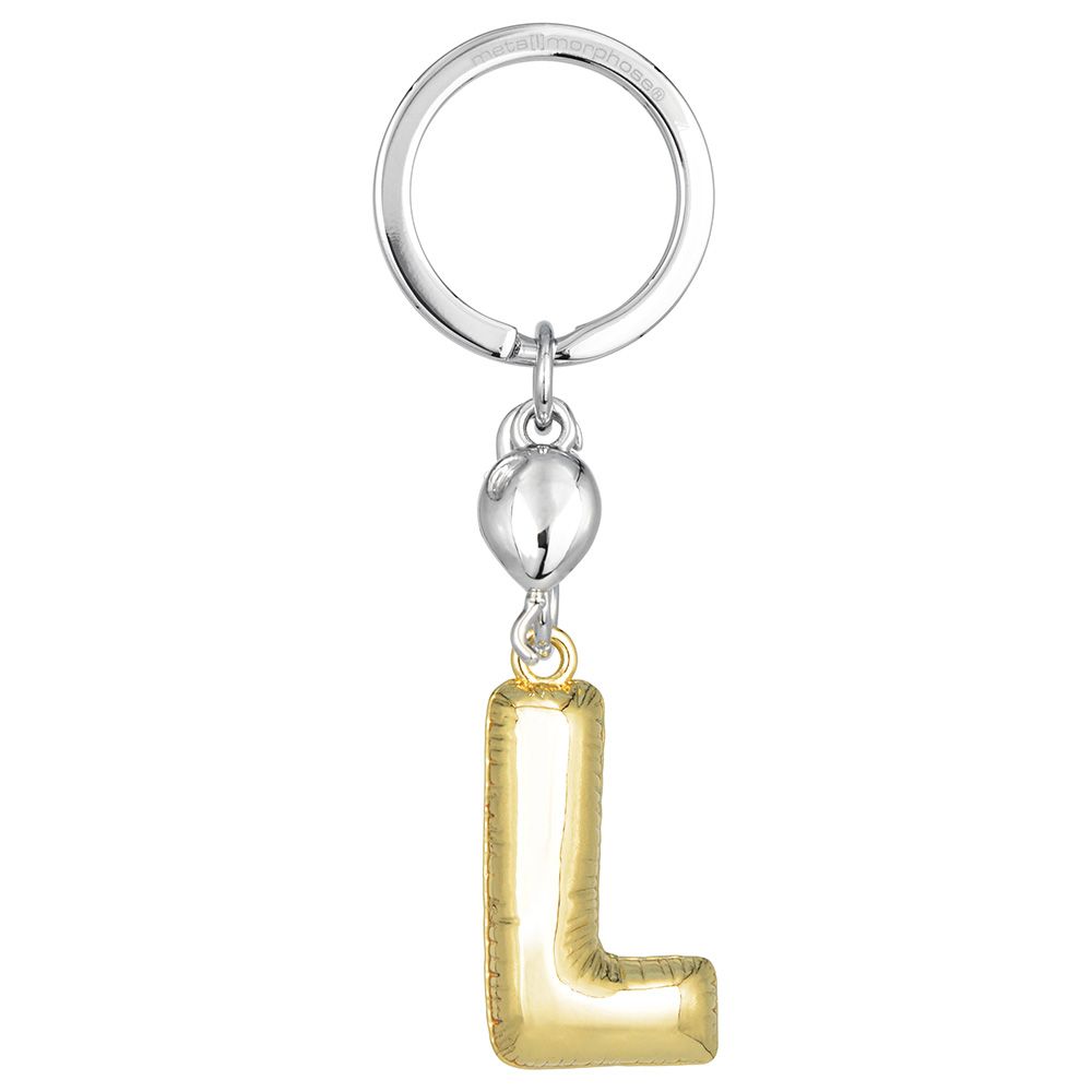 Metalmorphose - Charm Carrying Letter L Keyring - Gold