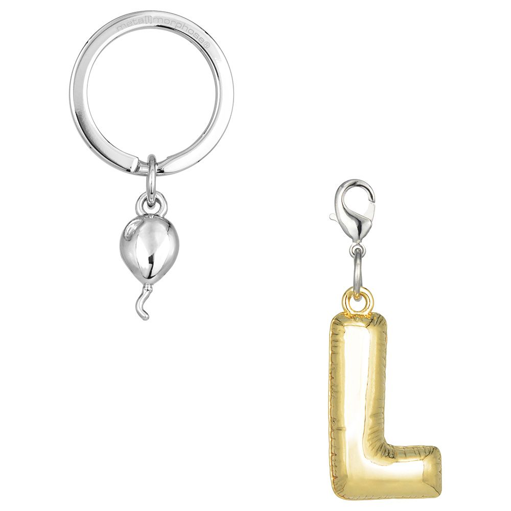 Metalmorphose - Charm Carrying Letter L Keyring - Gold