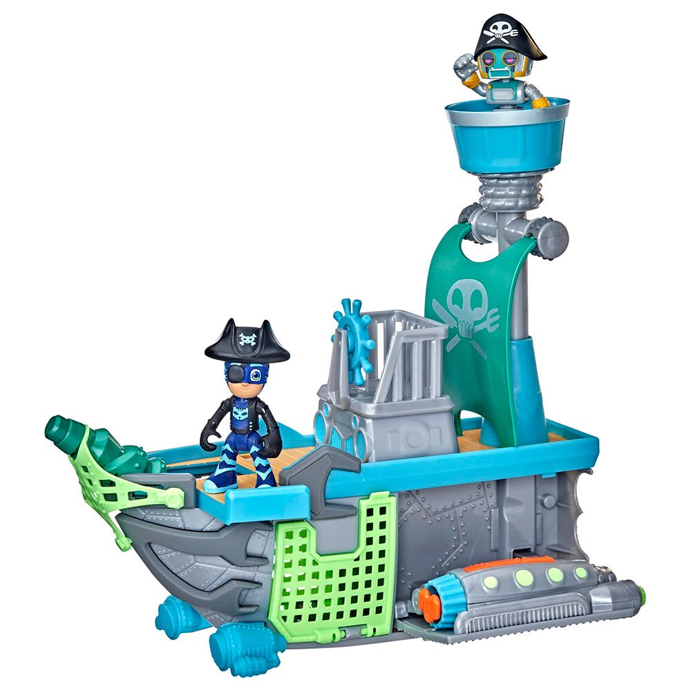 Pj Masks - Sky Pirate Battleship Vehicle Playset w/ 2 Action Figures