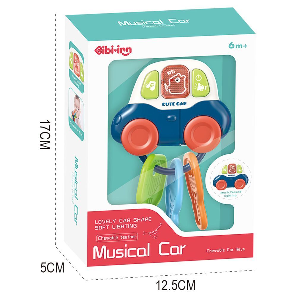 Ibi-Irn - Lovely Car Shape Soft Teether Musical Car