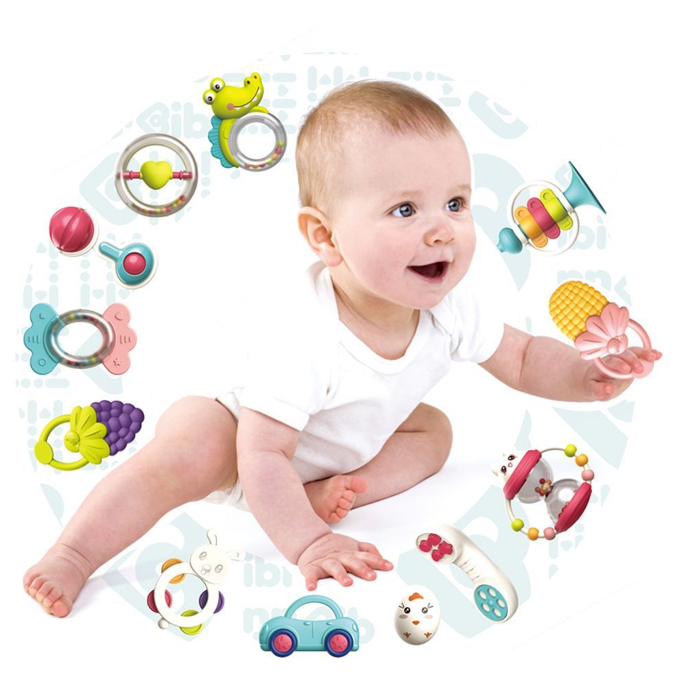 Ibi-Irn - Funny Baby Rattle Dells 12pcs