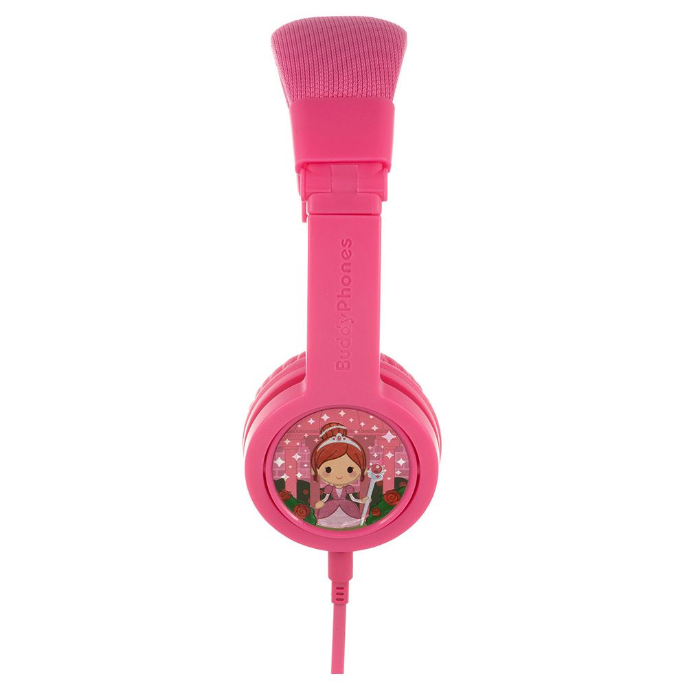 BuddyPhones - Explore Plus Headphones W/ Mic - Rose Pink