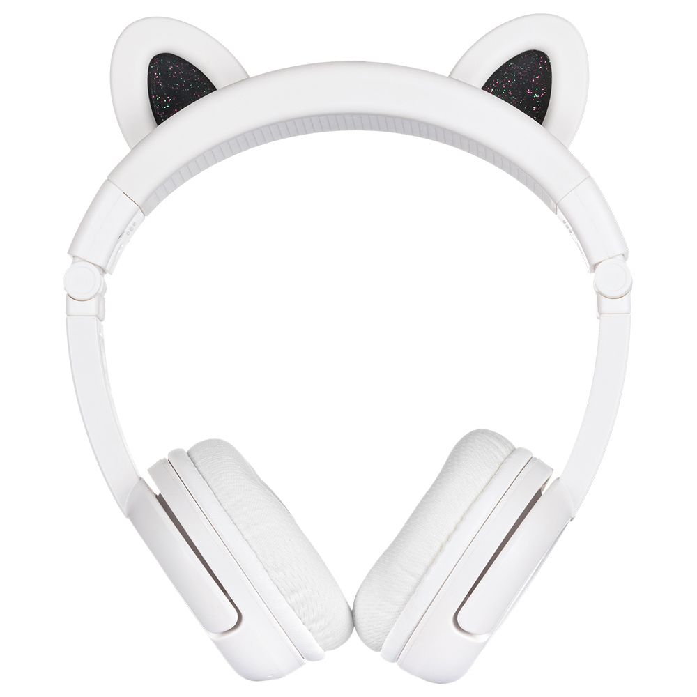 Buddyphones - Playears+ Bluetooth Wireless Headset - Bear - White