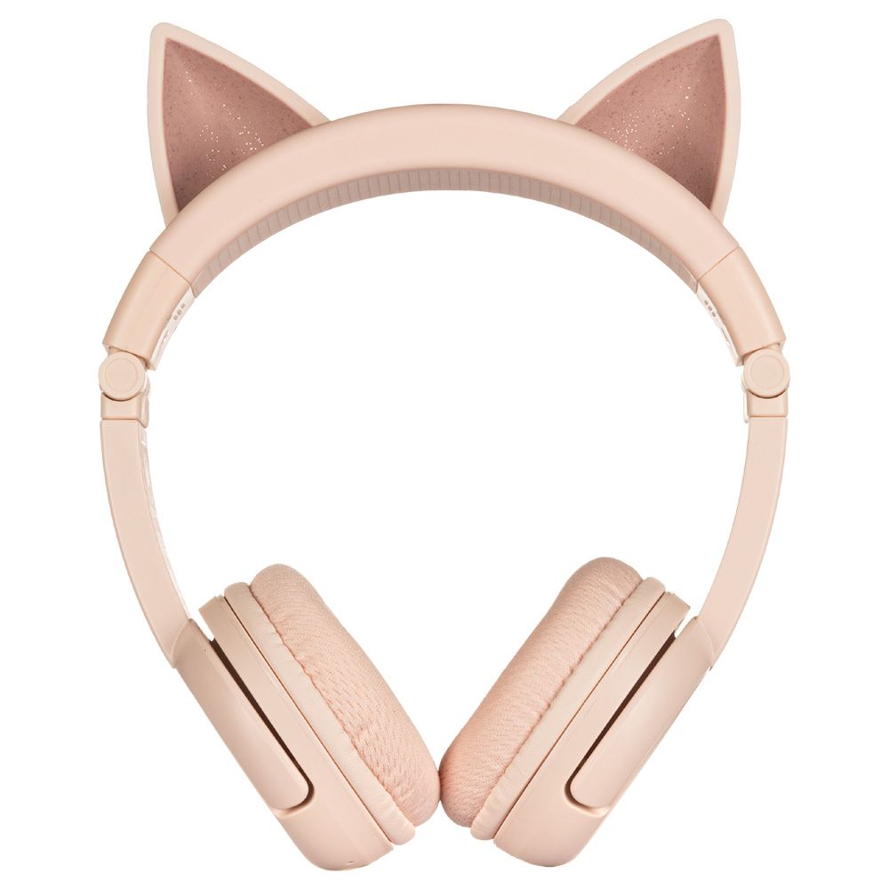 Buddyphones - Playears+ Bluetooth Wireless Headset - Cat - Pink