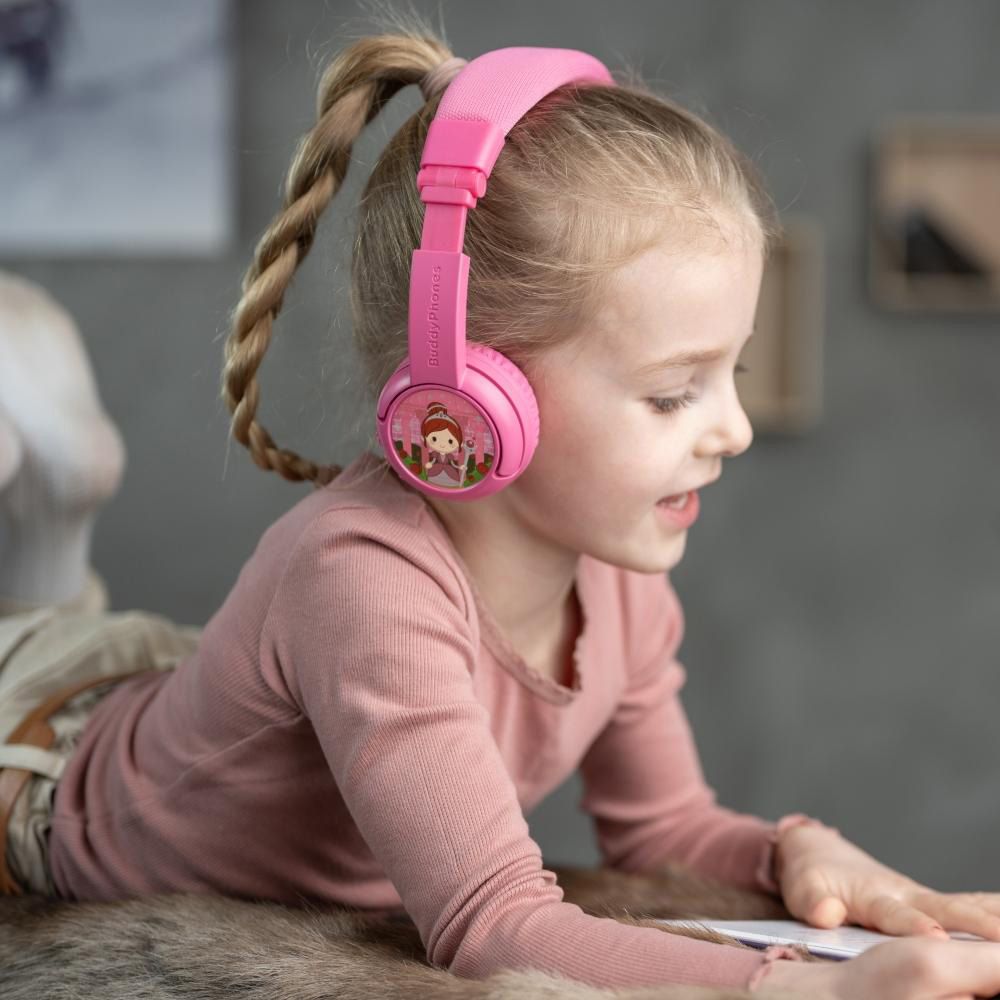 BuddyPhones - Play Plus Bluetooth Headphones - Rose Pink