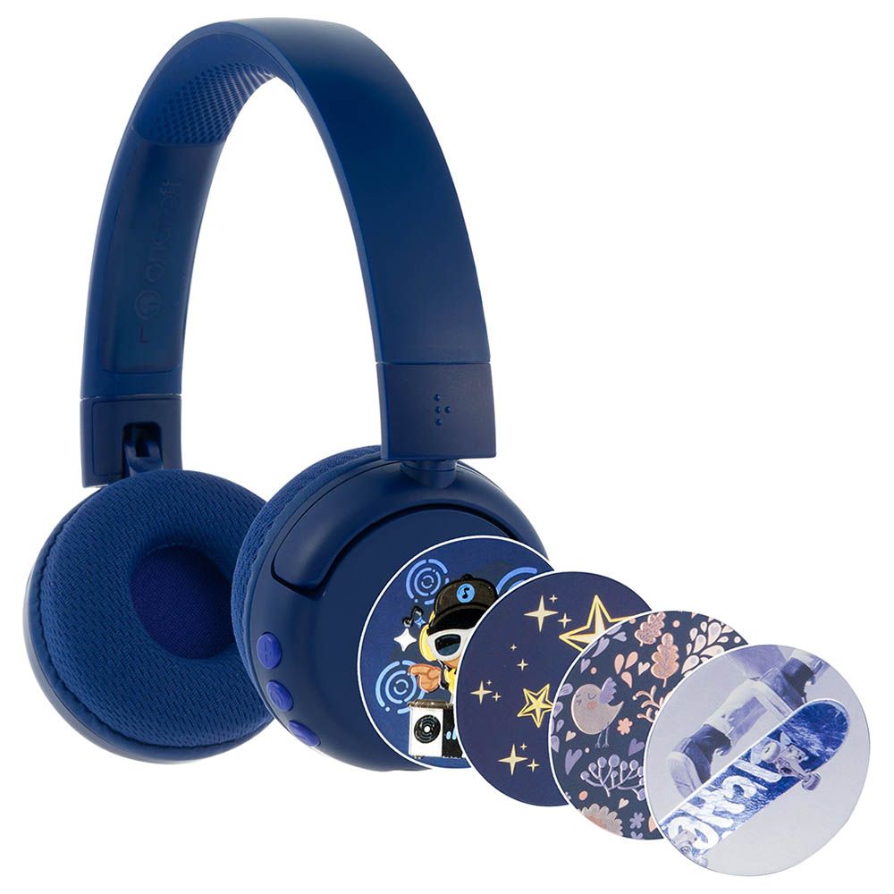 Buddyphones - Pop Fun Bluetooth Wireless Headset - Deep Blue