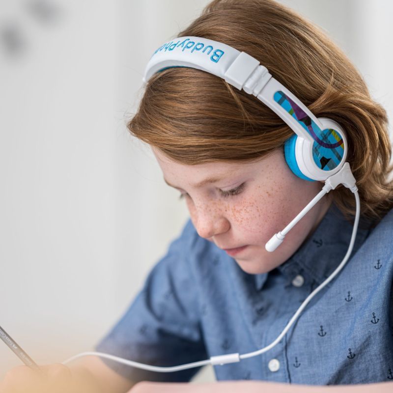 Buddyphones - School Plus Kids Headphones - Blue Hearing Protection