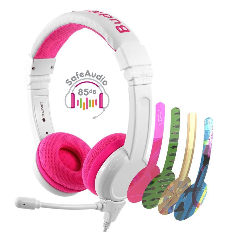 Buddyphones - School Plus Kids Headphones - Pink Hearing Protection