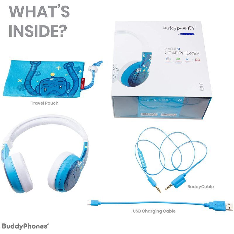 BuddyPhones - Wave Bluetooth Headphones Waterproof - Robot