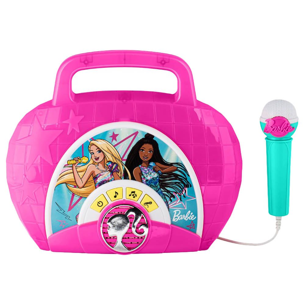 KIDdesigns - Mattel Barbie Sing-Along Boombox & Microphone - Pink