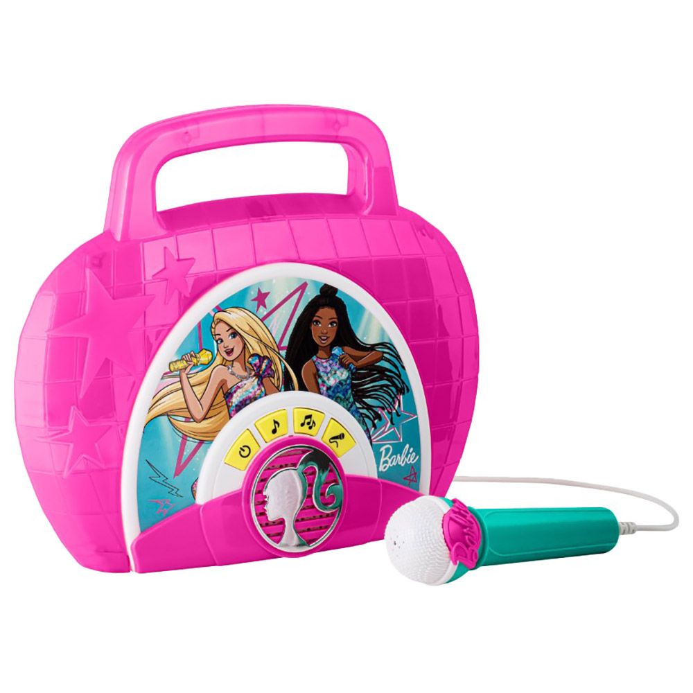 KIDdesigns - Mattel Barbie Sing-Along Boombox & Microphone - Pink