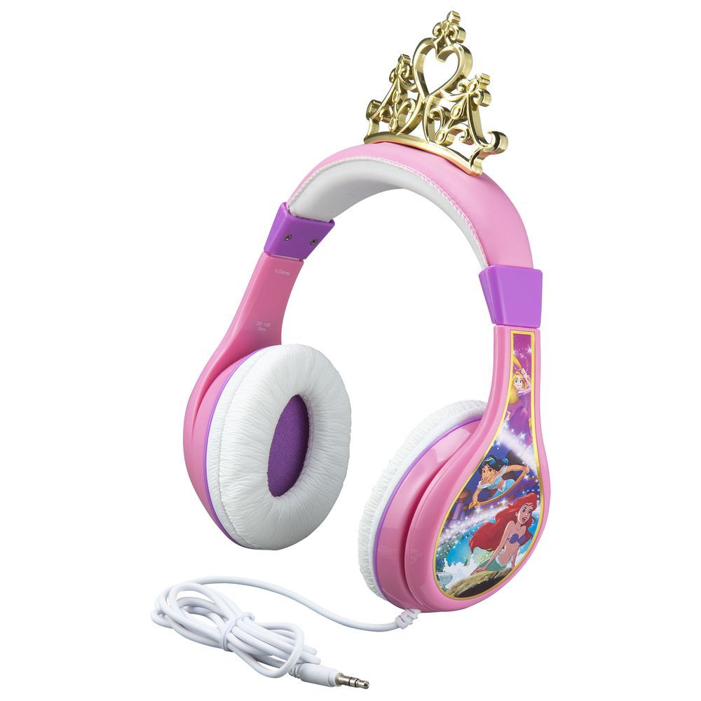 Kid Designs - Disney Princess Kid Safe Wired Headphone - Pink