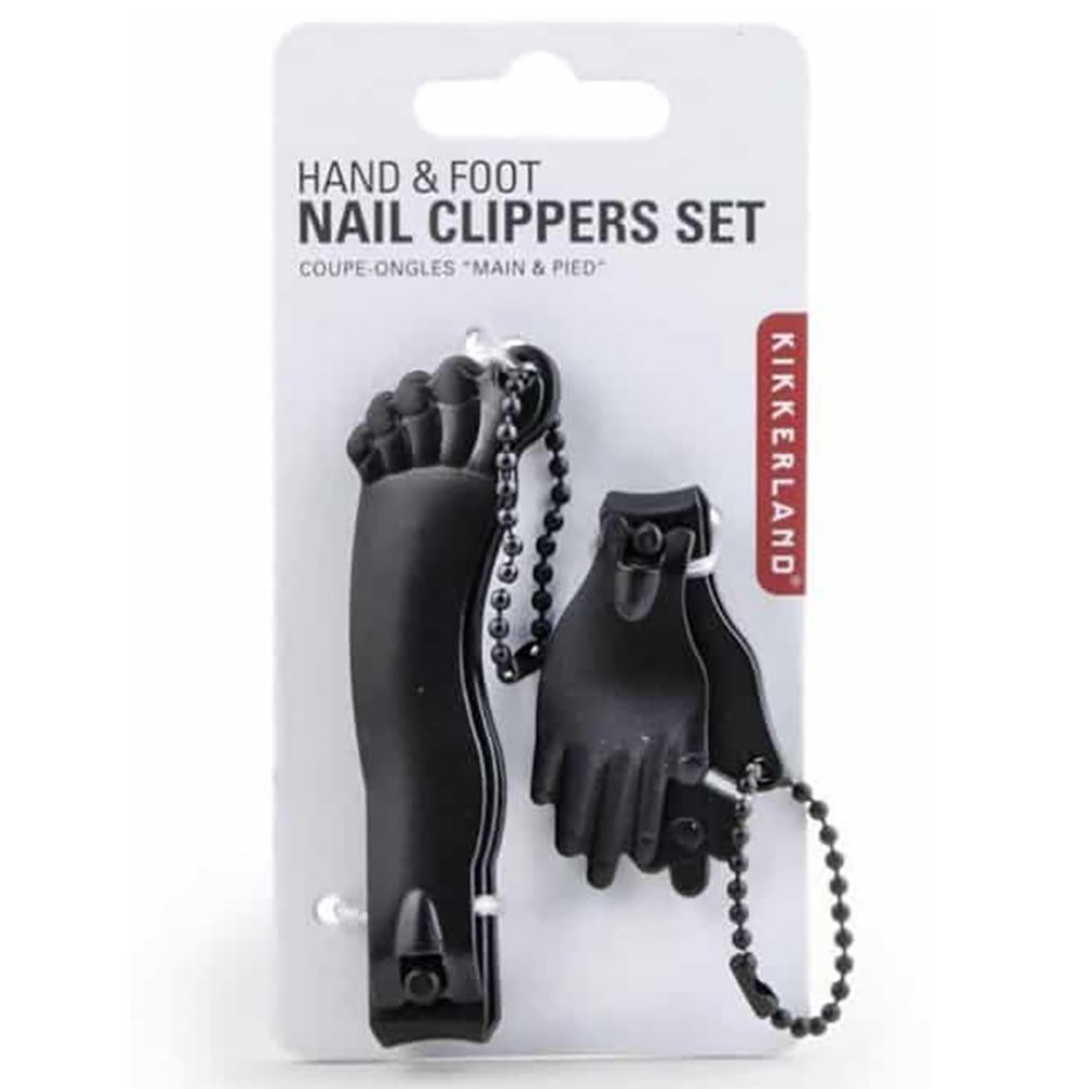 Kikkerland - Hand And Foot Nail Clipper Combo - Black