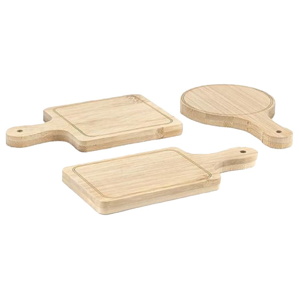 Kikkerland - Mini Serving Trays - Pack of 6 - Brown