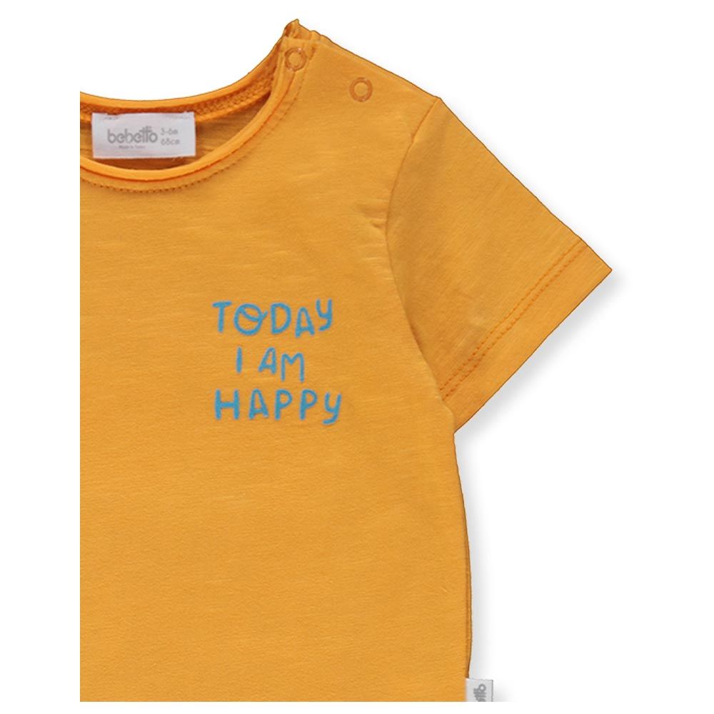 Bebetto - 2pc-Set - Boy T-Shirt & Polka Dot Shorts - Yellow