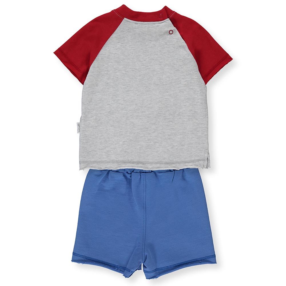 Bebetto - 2pc-Set - Baby Boy T-Shirt & Shorts - Grey