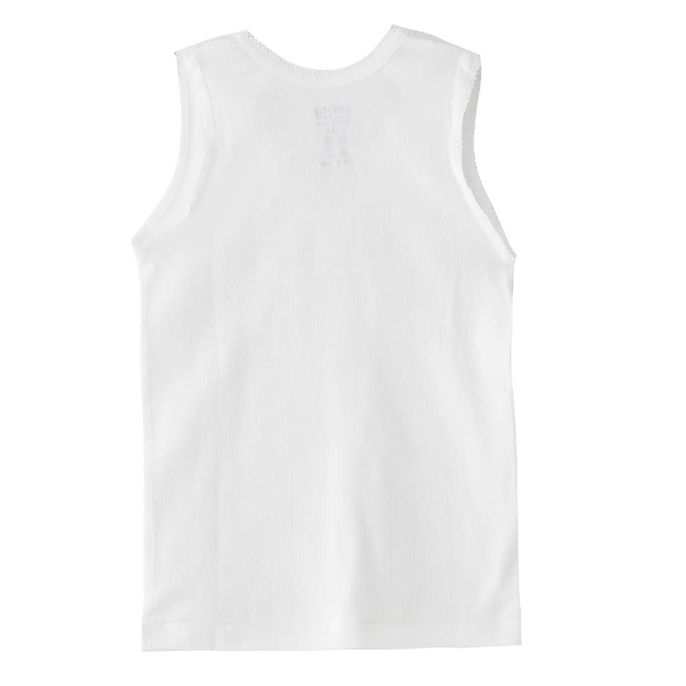 Zebra Crossing - Girls solid Vest - White