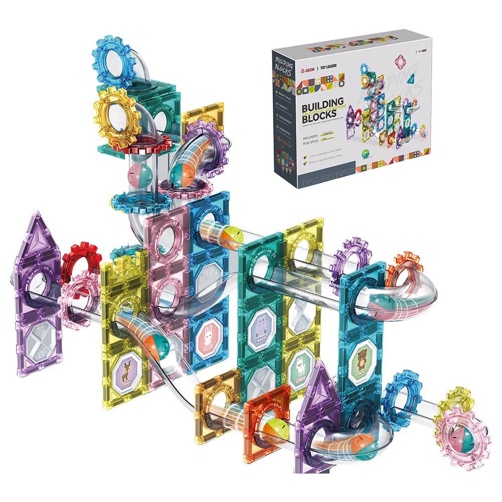 Little Learners - Rolling Ball Gear Magnetic Building Blocks - 126pcs (Exclusive)