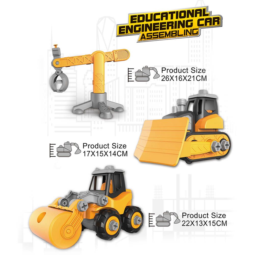 Little Learners - Educational Engineering Set - Roller Snow Plow w/ Tower Crane