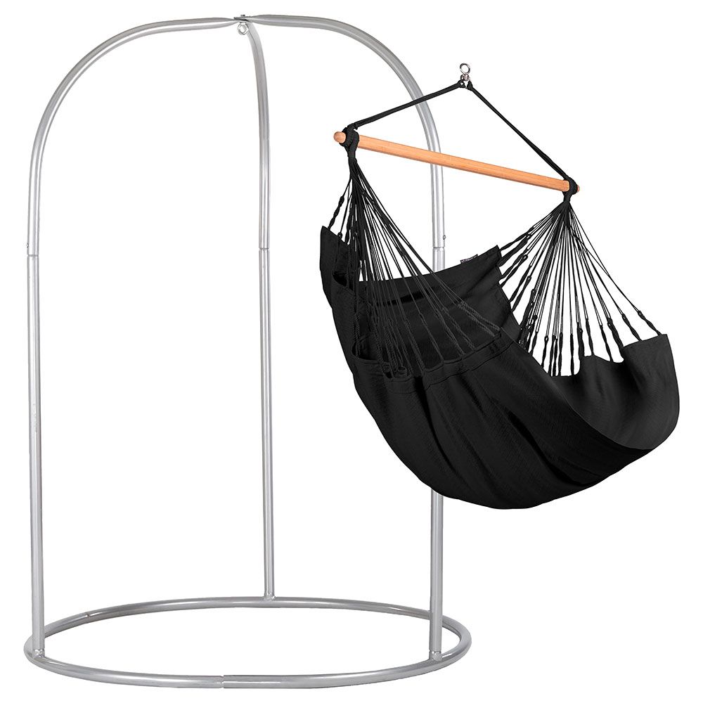 La Siesta - Habana Onyx Cotton Comfort Hammock Chair - Black