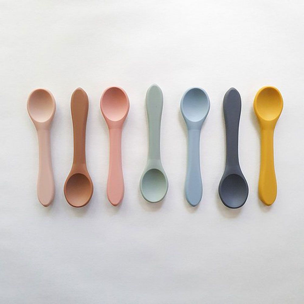 Dove and Dovelet - Silicone Fork & Spoon Set - Muted Clay