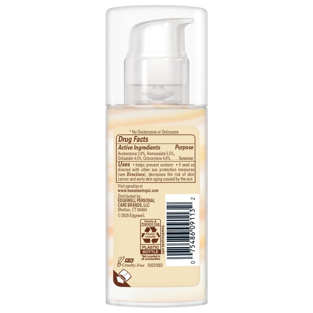 Hawaiian Tropic - SPF30 Oil Free Sunscreen Lotion for Face 50ml