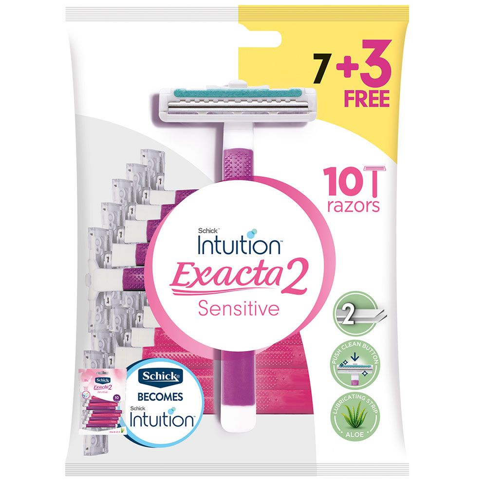 Schick Exacta2 Sensitive Razor 7+3