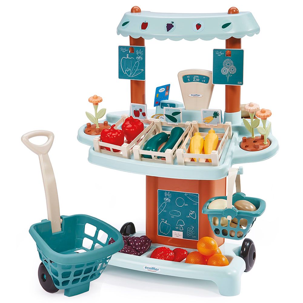 Ecoiffier - Market Stall Playset - 41pcs