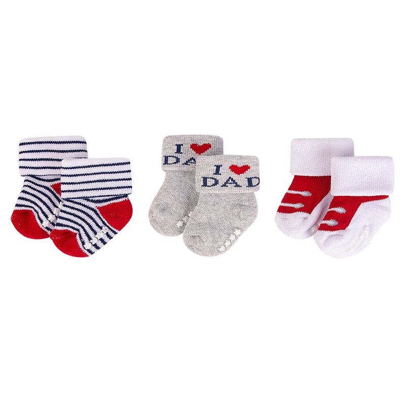 Hudson Childrenswear - I Love Dad Baby Socks Pack of 3