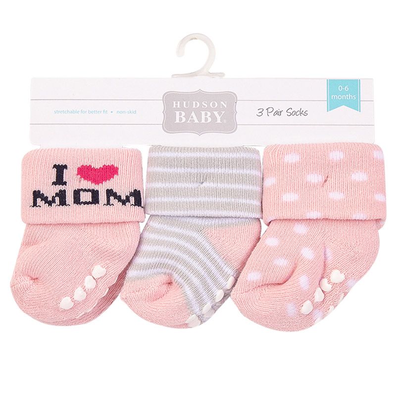 Hudson Childrenswear - I Love Mom Socks Pack of 3