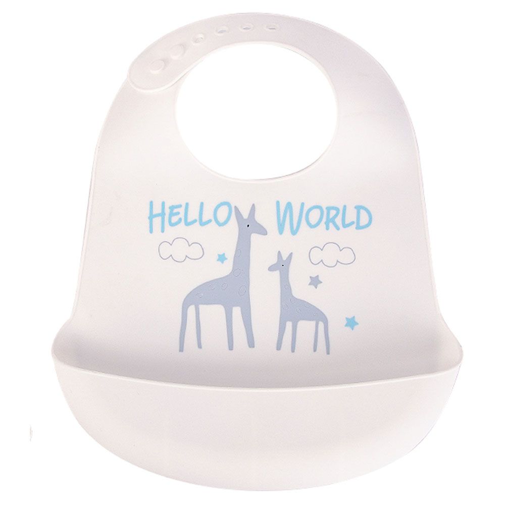 Hudson Childrenswear - Silicone Bib - Hello World