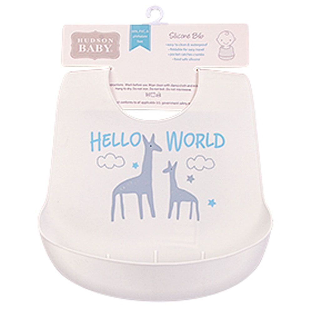 Hudson Childrenswear - Silicone Bib - Hello World