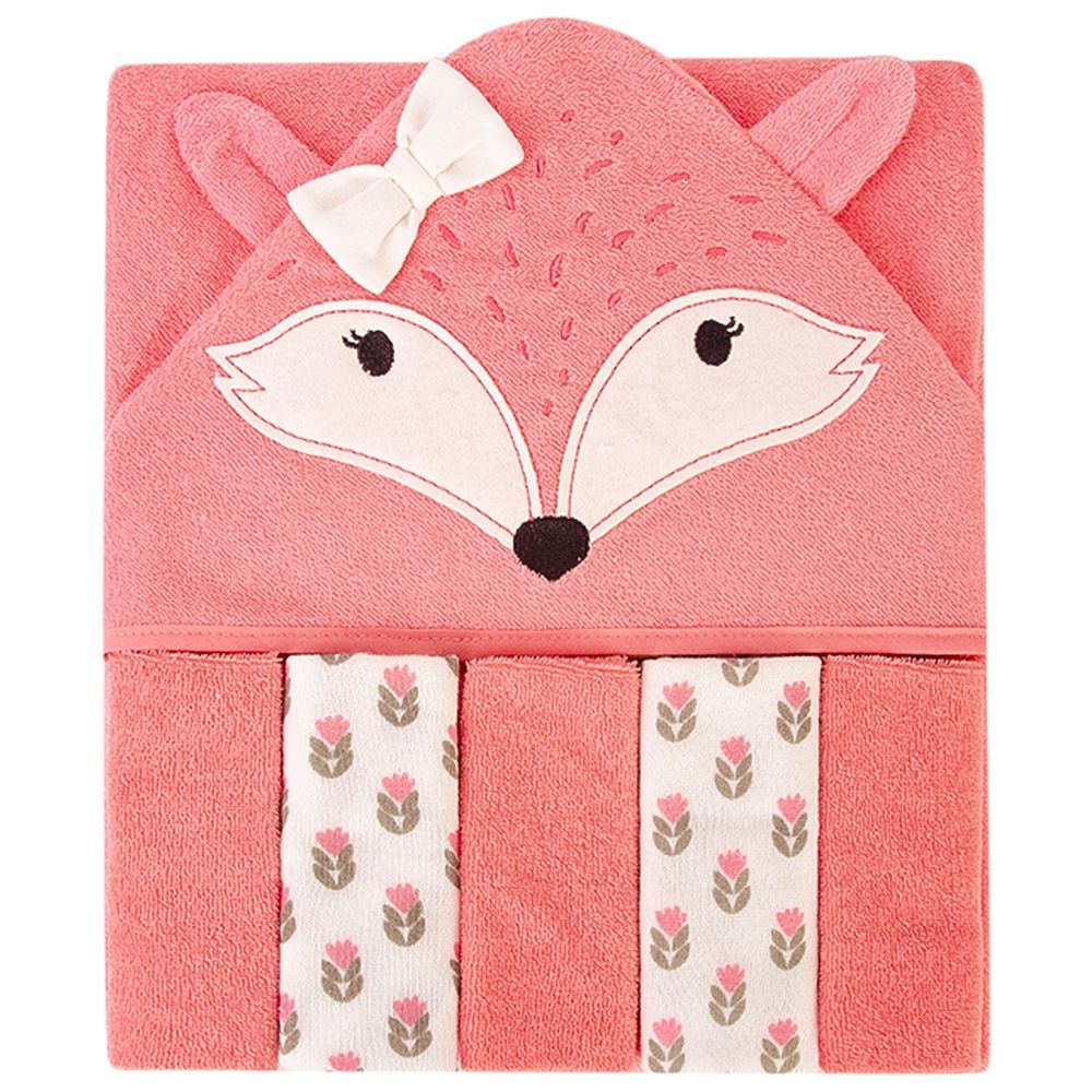 Hudson Childrenswear - 6pc-Set - Towel & Washcloth - Miss Fox