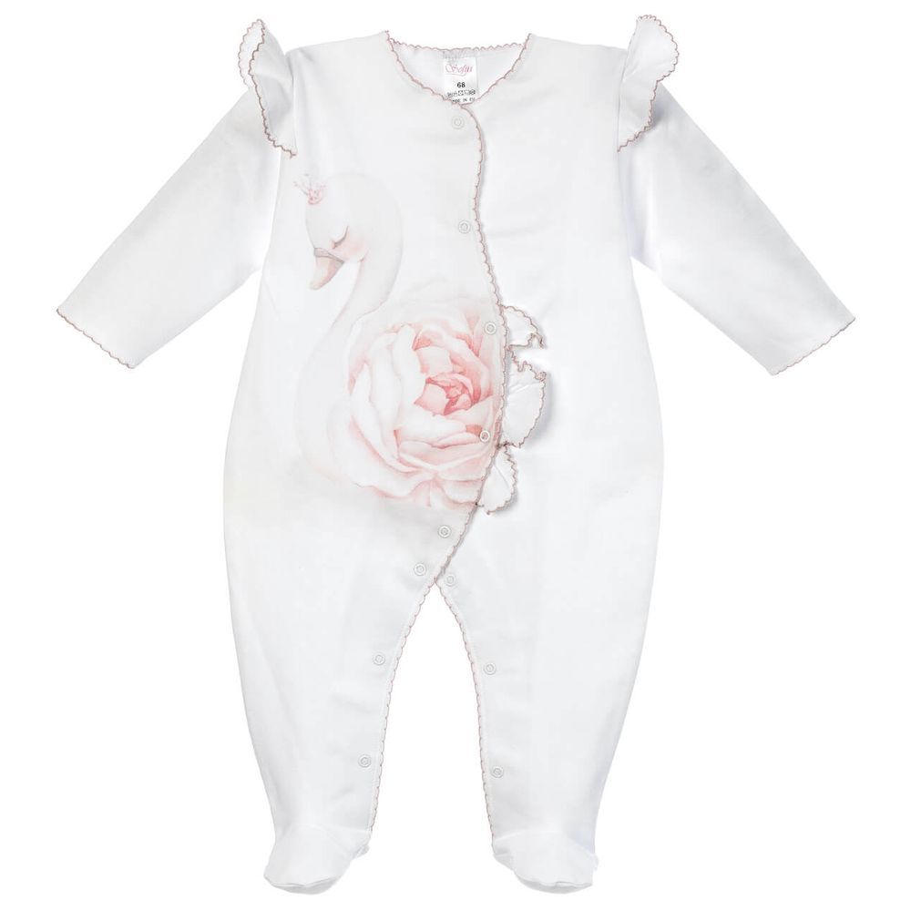 Sofija - Malwinka Babygrow - White