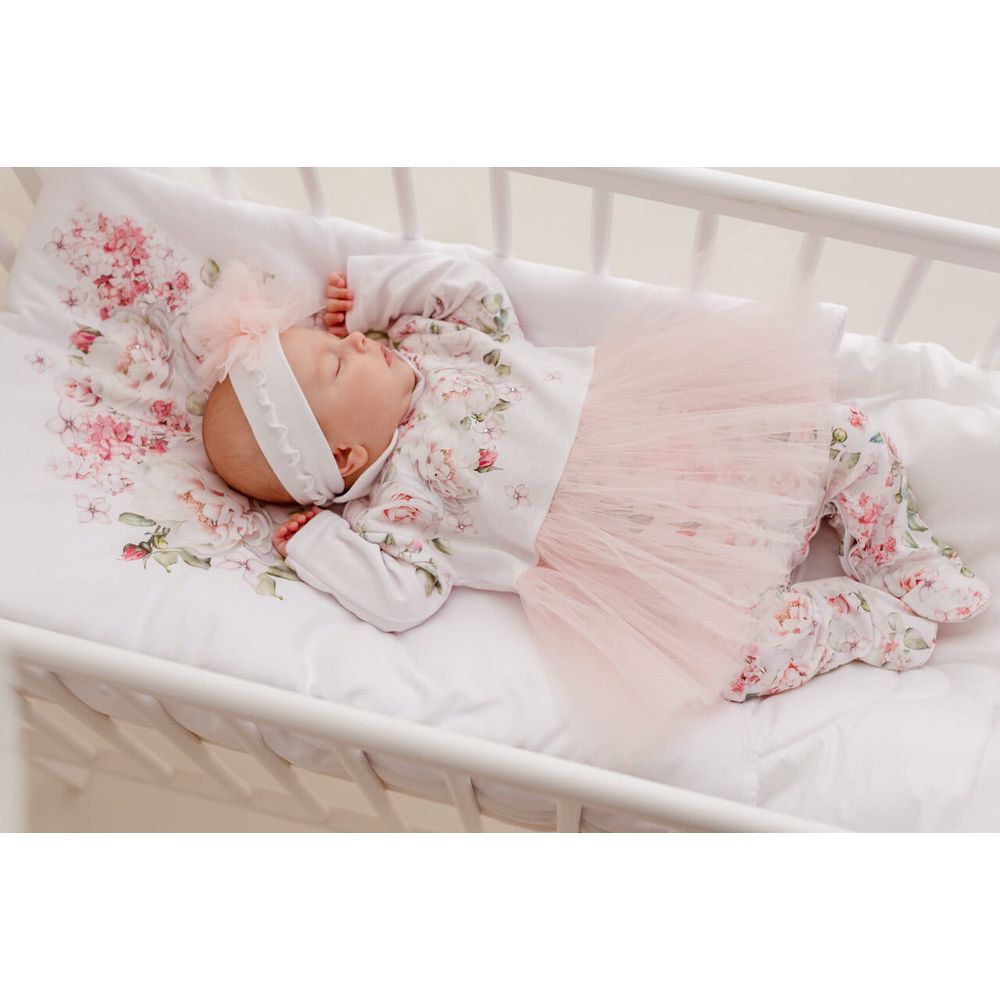 Sofija - Pola Babygrow W/ Tulle Skirt - White