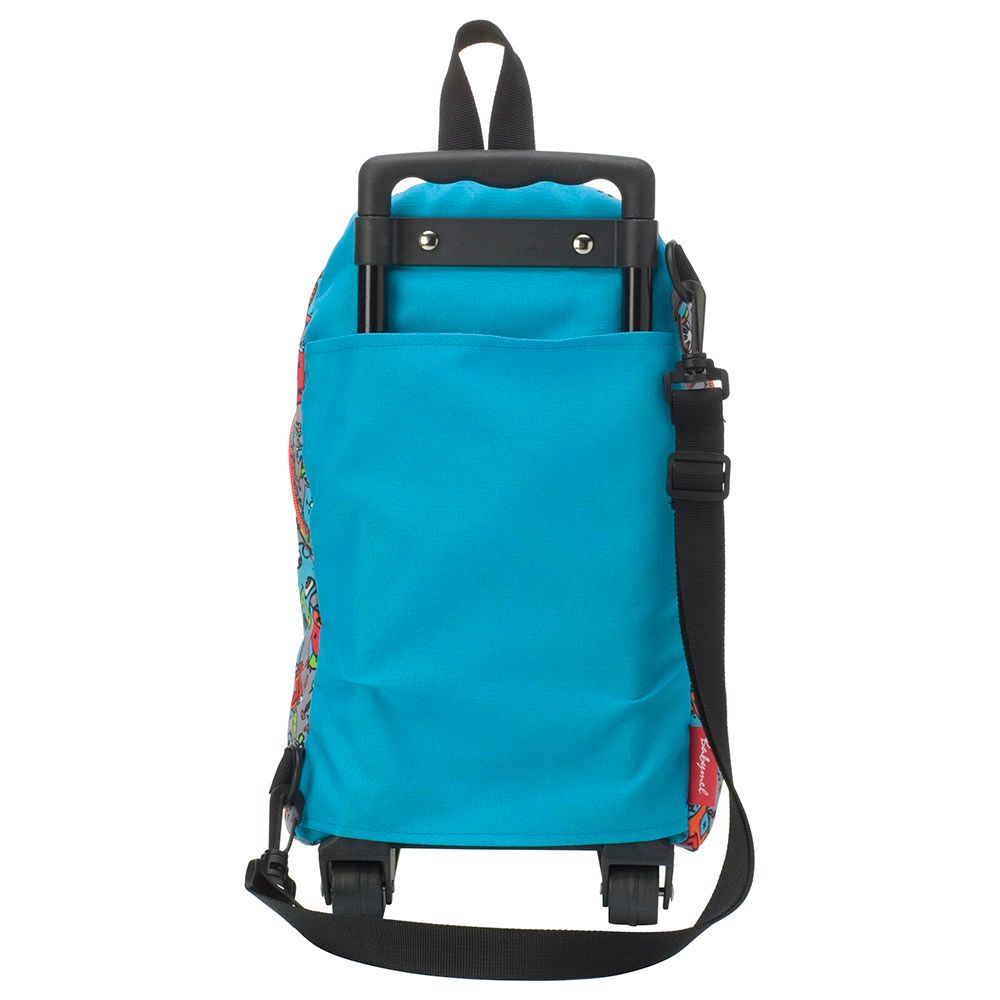 Zip & Zoe - Kid's Mini Trolley Bag - Robot Blue