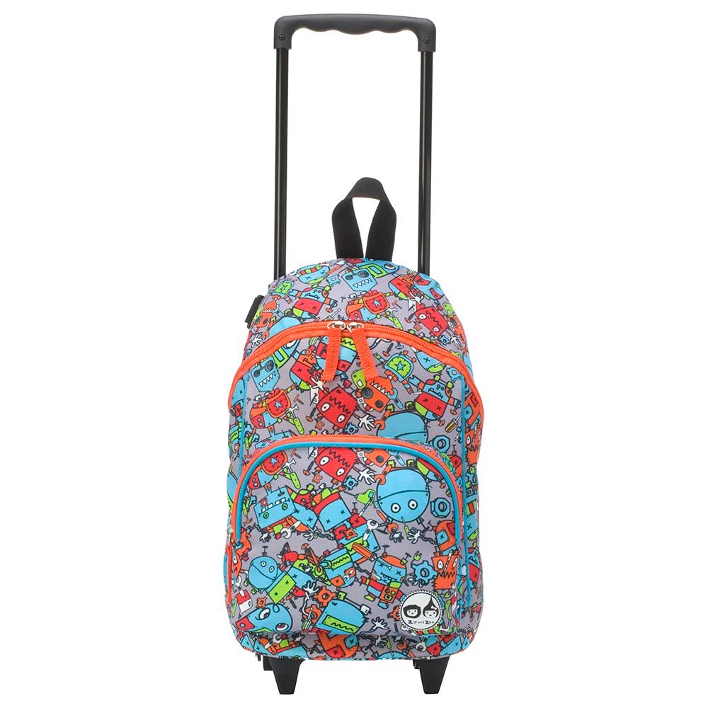 Zip & Zoe - Kid's Mini Trolley Bag - Robot Blue