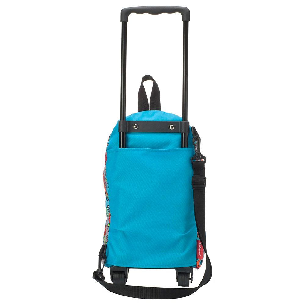 Zip & Zoe - Kid's Mini Trolley Bag - Robot Blue