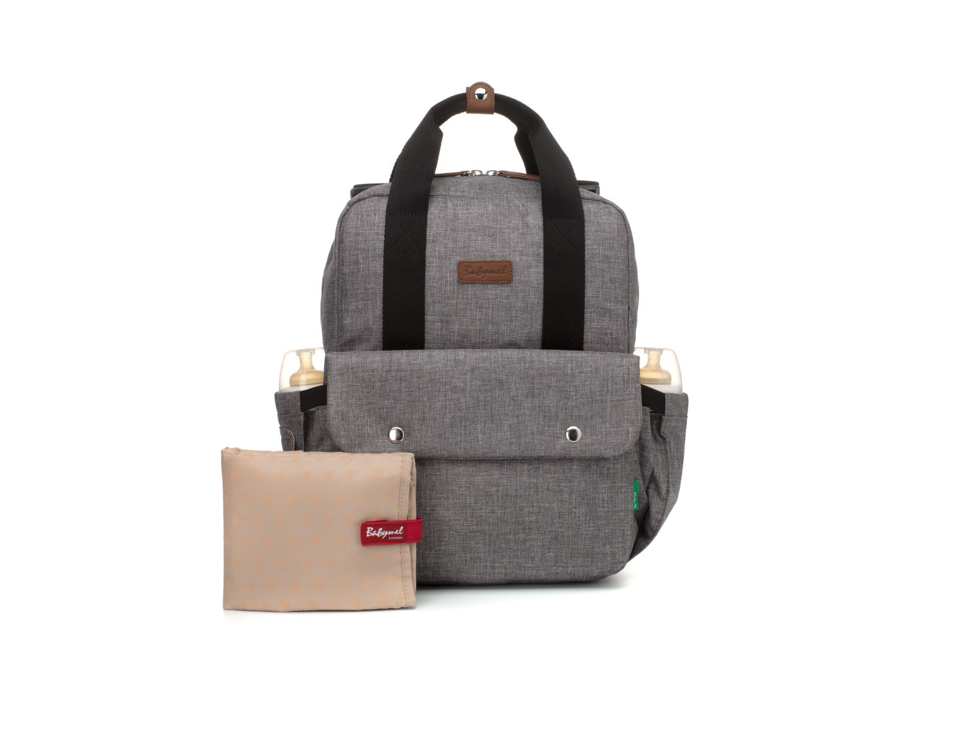 Babymel - Georgi eco Convertible Diaper Bag - Grey