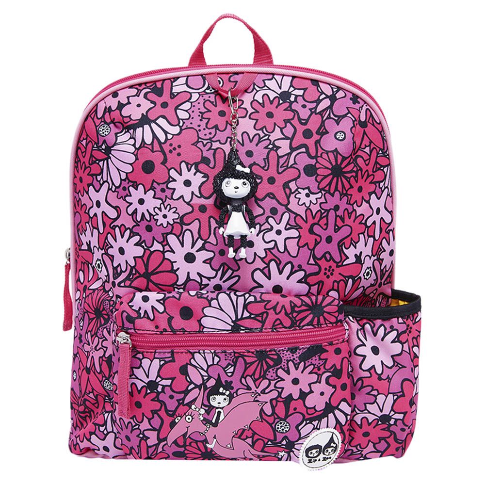 ZIP & ZOE - Midi Kid's Backpack - Floral Pink