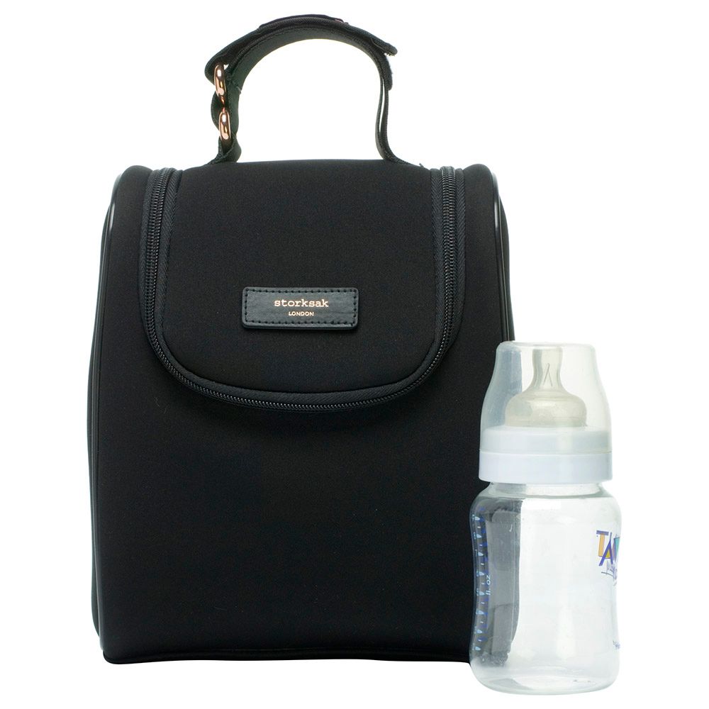 Storksak - Stevie Luxe Diaper Bag - Black Scuba