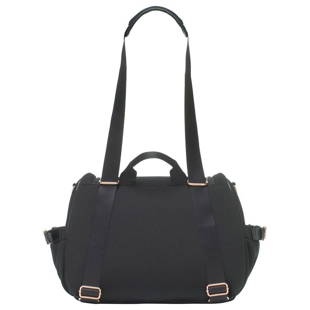 Storksak - Poppy Luxe Diaper Bag - Black Scuba