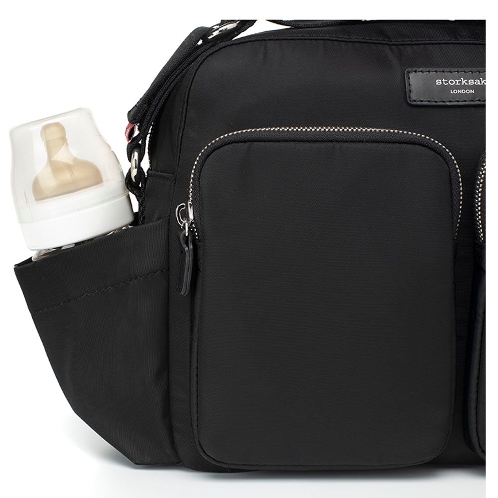 Storksak - 2-in-1 Stroller Organiser And Changing Diaper Bag - Black