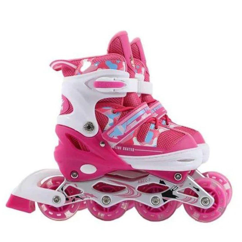 Dreeba - PVC Kids Inline Roller Skates - Pink