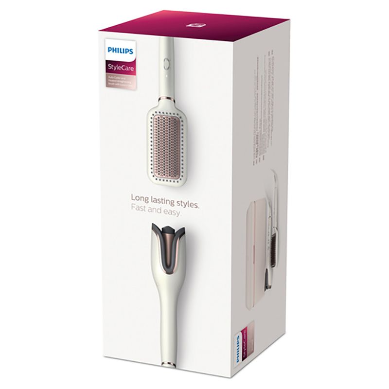 Philips - Straightening Brush Plus Professional Auto-Curler